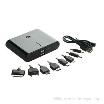 High-capacity 20,000mAh portable power station with 8 connectors, for different mobiles and iPad